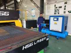 线材行业使用一体式激光切割专用空压机案例